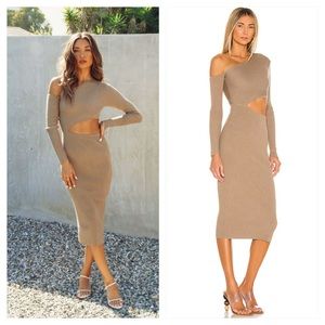 Camila Coelho Nahla Knit Dress in Sage Xs